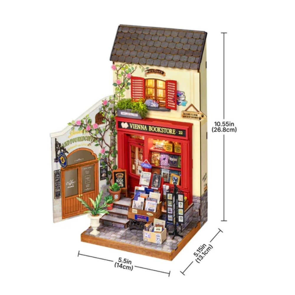 Rolife Vienna Bookstore DIY Miniature Dollhouse DG183
