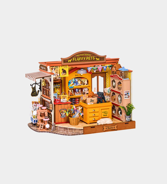 Rolife Fluffy Friends Hub DIY Miniature Dollhouse Model Kit DG185