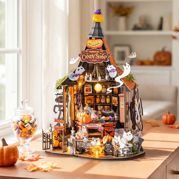 Rolife Haunted Candy House DIY Miniature Dollhouse Model Kit DG186