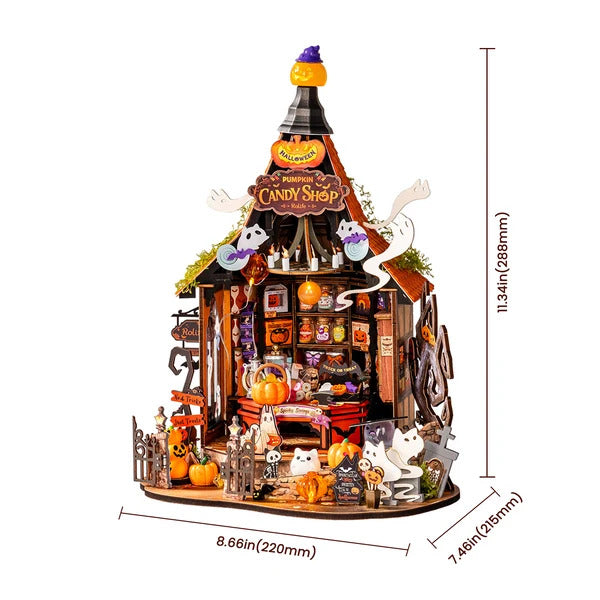 Rolife Haunted Candy House DIY Miniature Dollhouse Model Kit DG186