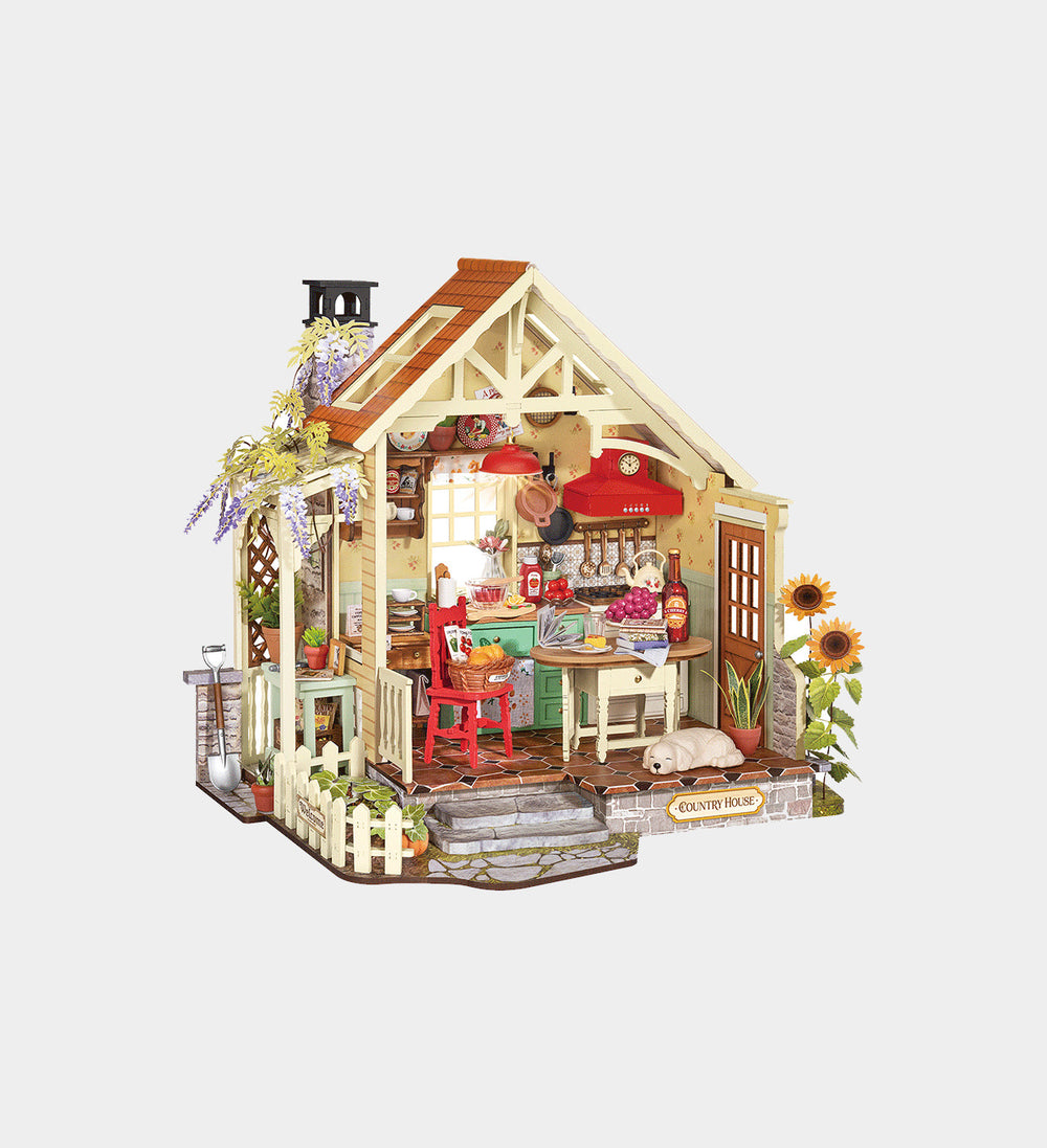Rolife Sunlit Farmhouse Kitchen DIY Miniature House Model Kit DH101