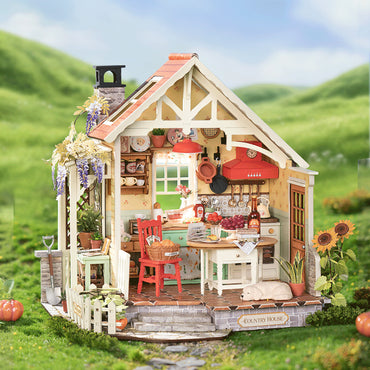 Rolife Sunlit Farmhouse Kitchen DIY Miniature House Model Kit DH101