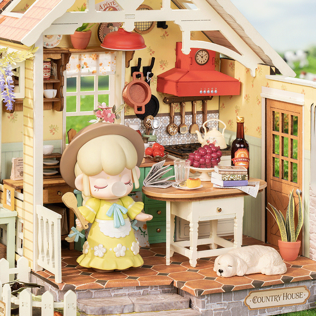 Rolife Sunlit Farmhouse Kitchen DIY Miniature House Model Kit DH101