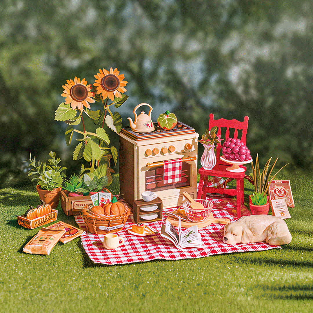 Rolife Sunlit Farmhouse Kitchen DIY Miniature House Model Kit DH101