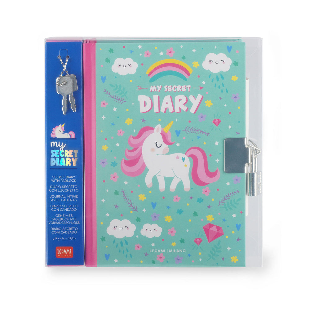 Legami Unicorn Secret Diary with Padlock – My Secret Diary