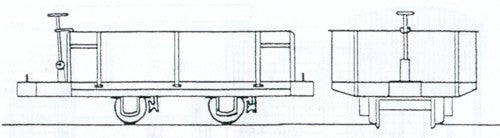 Dundas Models DM31 Ffestiniog Rly 4 Wheel Hudson Steel Bodied Open Wagon OO9 Gauge