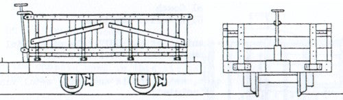 Dundas Models DM32 Hudson 4 Wheel Wooden Bodied Drop Door Open Wagon OO9 Gauge