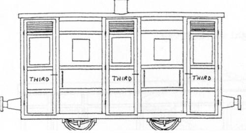Dundas Models DM43 Ffestiniog and Blaenau Rly 4 Wheel 3rd Class Coach OO9 Gauge