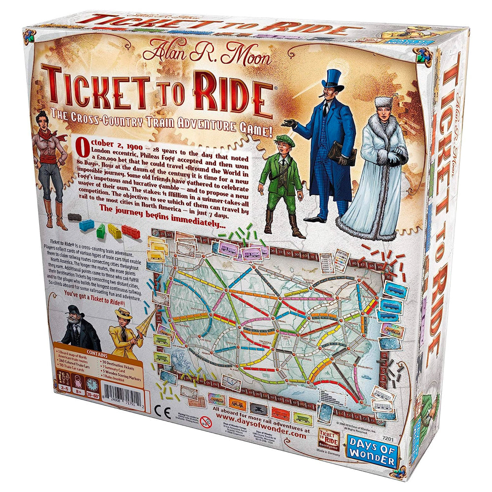 Ticket to Ride Family Board Game - 2-6 Players Age 8+ Days of Wonder