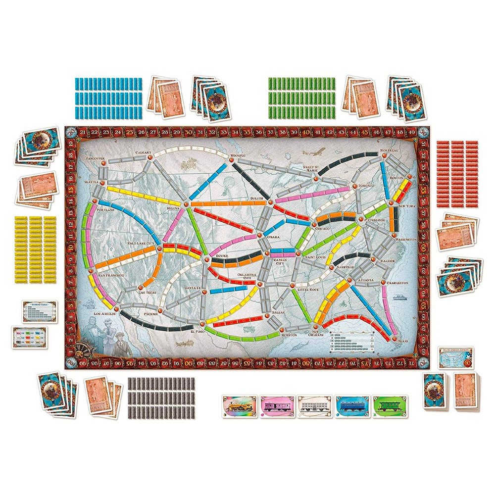 Ticket to Ride Family Board Game - 2-6 Players Age 8+ Days of Wonder