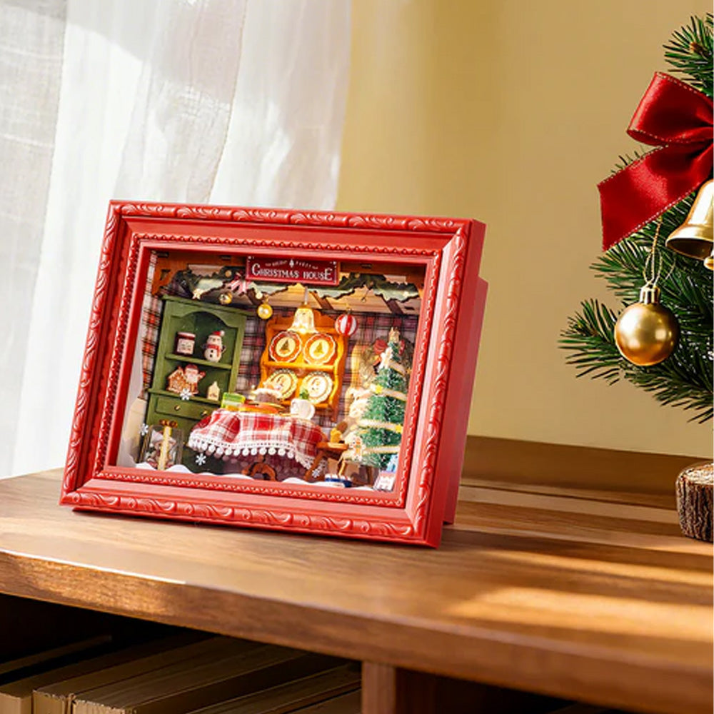 Rolife Christmas Eve Party Wooden Puzzle Wall Art Story Frame Model Kit DP005