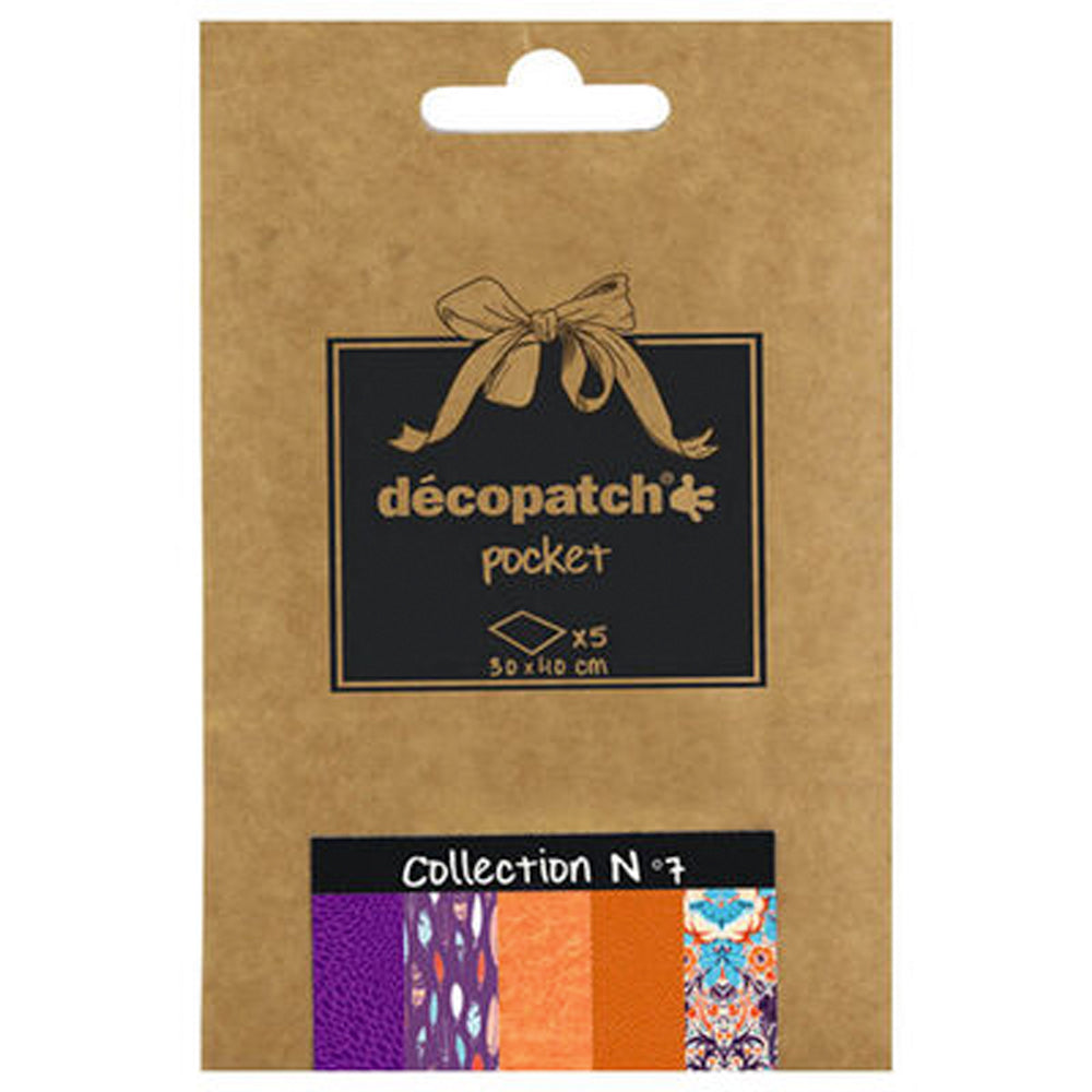 Decopatch Paper Pocket Assortment Collection No.7 - 5 Sheets