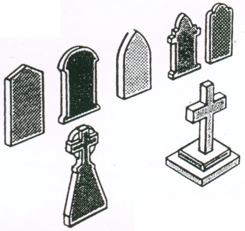 Dornaplas A4 Gravestones (36) Kit N Gauge