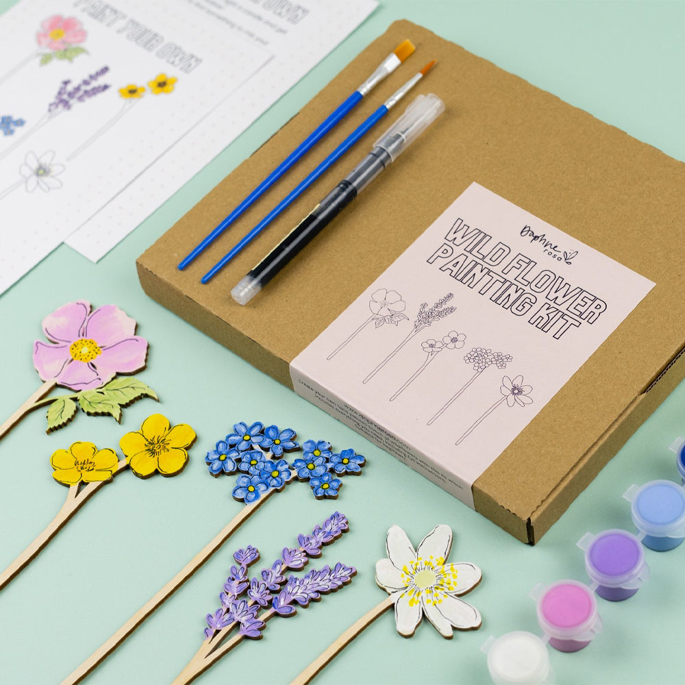 Daphne Rosa Wooden Wild Flowers Painting Craft Kit (Set 1)