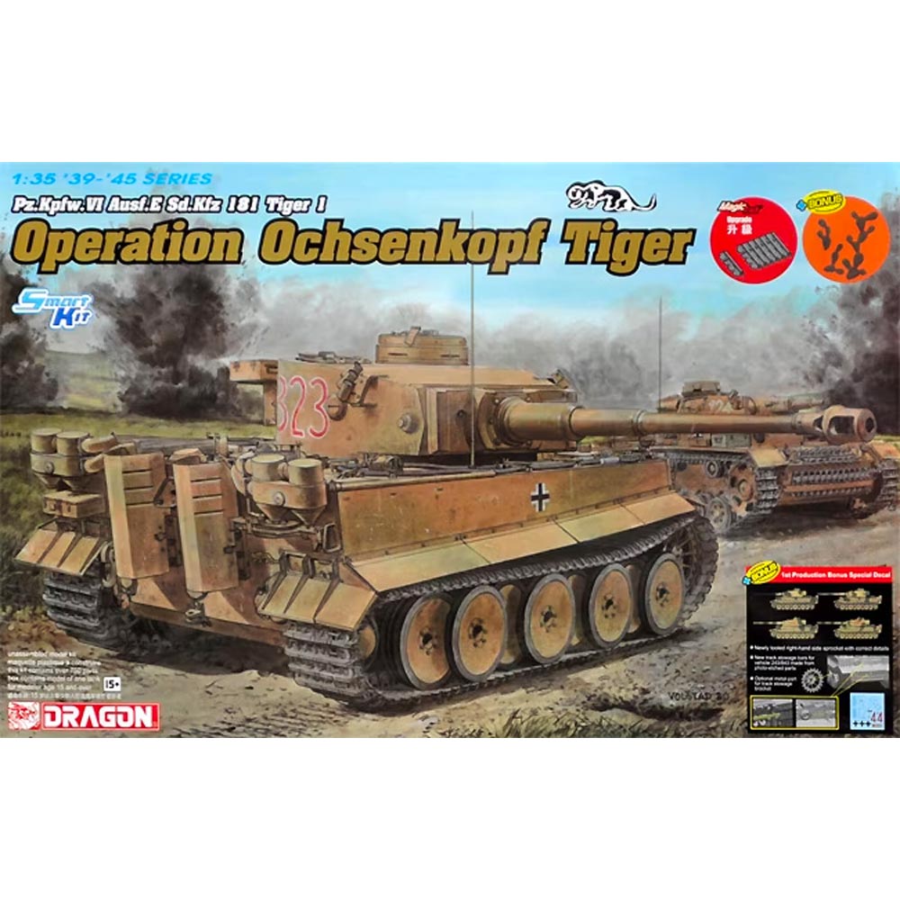 Dragon 6328 Sd.Kfz.181 Tiger I Operation Ochsenkopf Tank 1:35 Plastic Model Kit