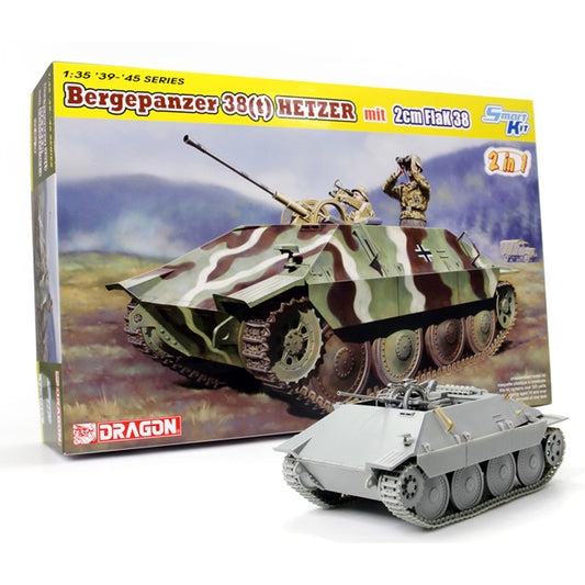 Dragon 6399 Bergepanzer 38t Hetzer with Flak 38 1:35 Model Kit
