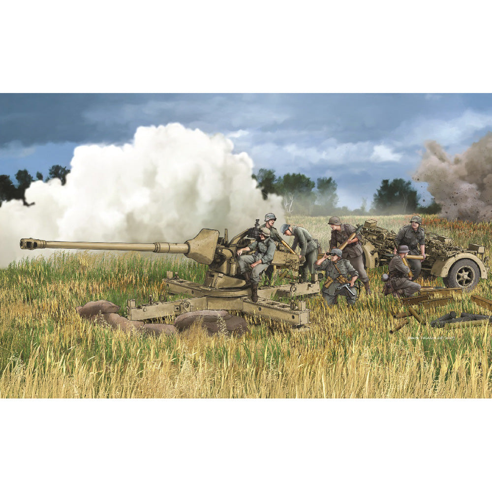 Dragon 6522 PaK 43/3 L/71 mit Behelfslafette 1:35 Model Kit