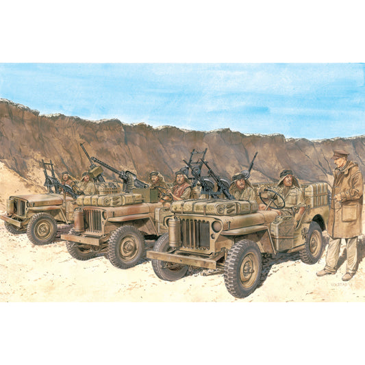 Dragon 6682 SAS Vehicle Crew x7 North Africa 1942 1:35 Model Kit