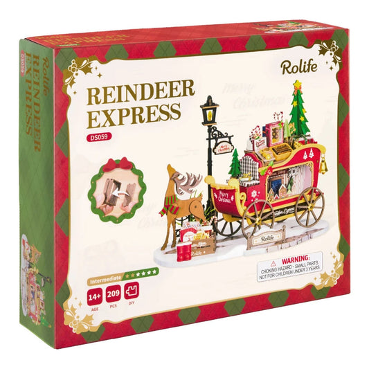 Rolife Reindeer Express DIY Miniature House Wooden Model Kit DS059