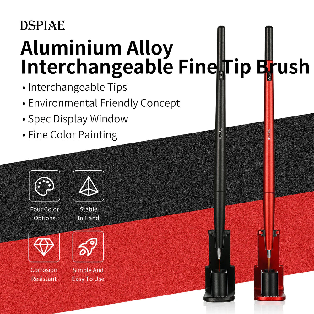 DSPIAE Fine Paint Brush Tips 3pcs 3/0
