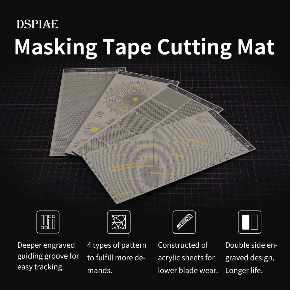DSPIAE Masking Tape Cutting Mat Double-Sided (Arc Circular Pattern) AT-ECA