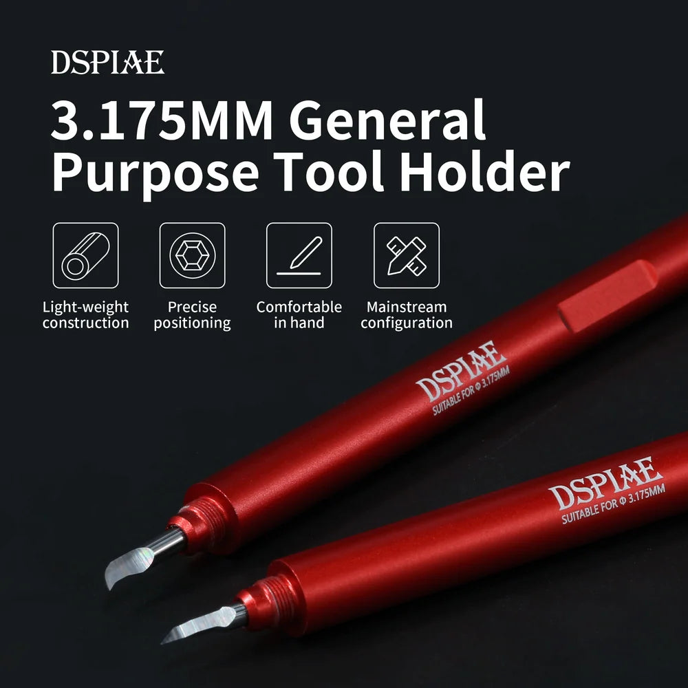 DSPIAE Aluminium Alloy Cutting Bits Holder - Red AT-EH01-PRO - image 2