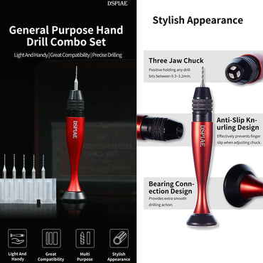 DSPIAE Aluminum Alloy Hand Drill AT-VHDS