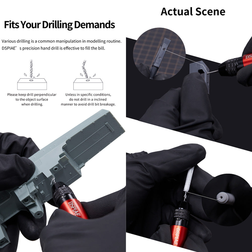 DSPIAE Aluminum Alloy Hand Drill AT-VHDS