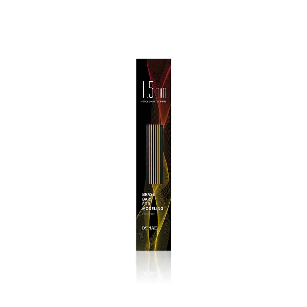 DSPIAE 1.5mm Brass Rods for Modelling 6pcs BB-1.5