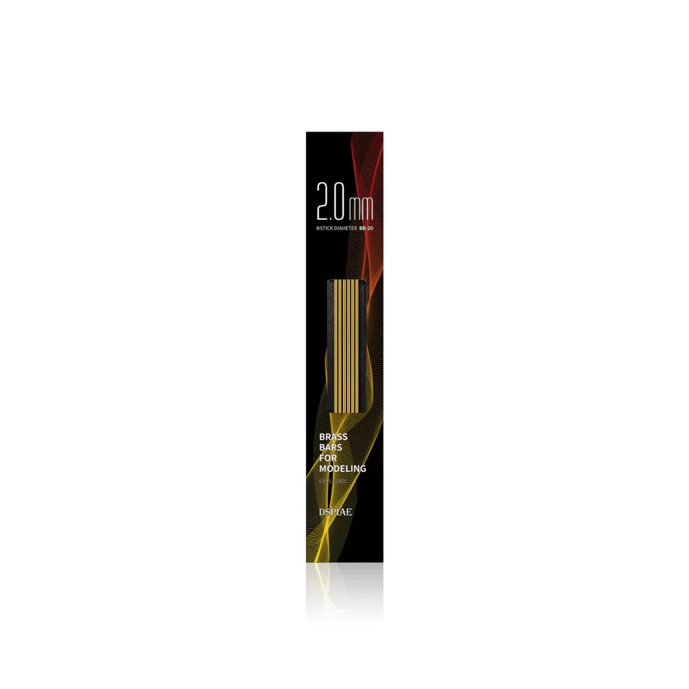 DSPIAE 2.0mm Brass Rods for Modelling 6pcs BB-2.0