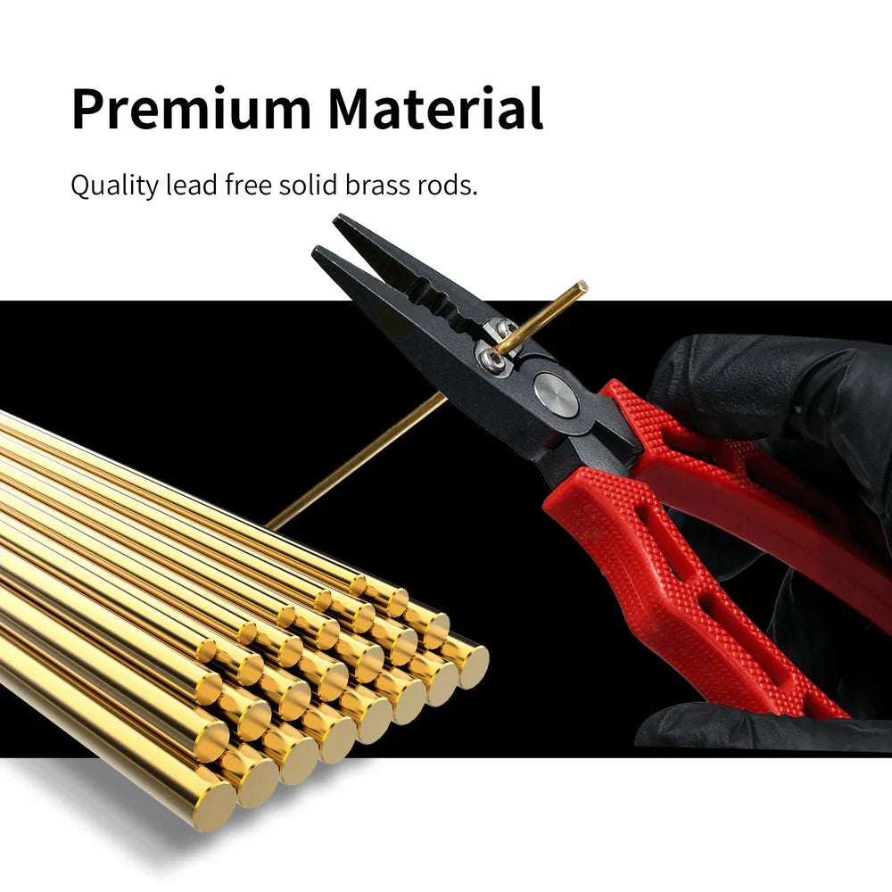 DSPIAE 2.0mm Brass Rods for Modelling 6pcs BB-2.0