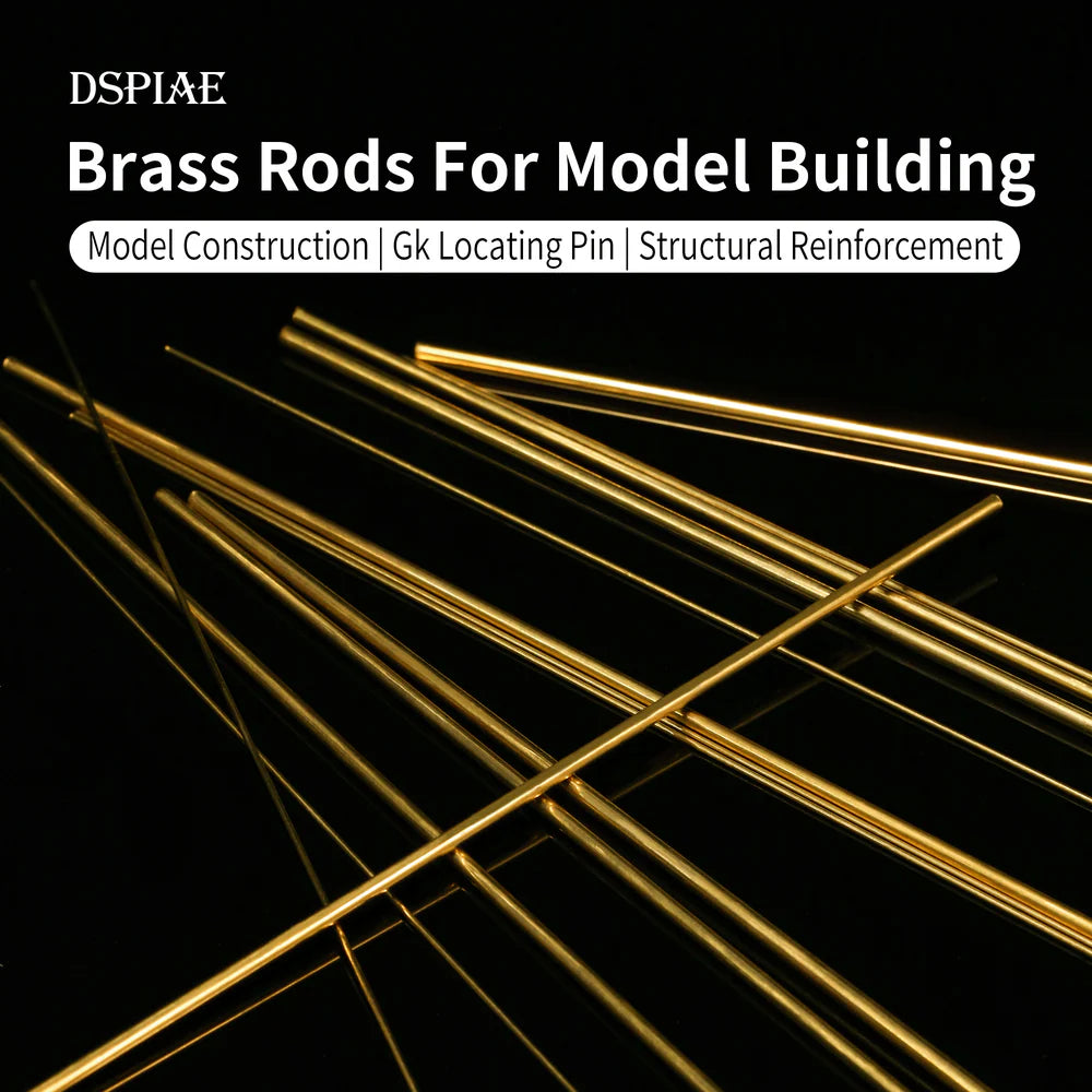 DSPIAE 2.5mm Brass Rods for Modelling 5pcs BB-2.5