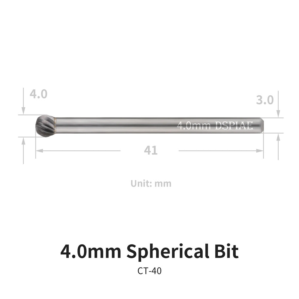 DSPIAE 4mm Spherical Burr Bit for AT-CT Chamfering Tool CT-40