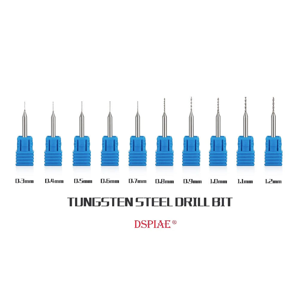 DSPIAE Tungsten Steel Drill Bit Set 0.3-1.2mm DB-03