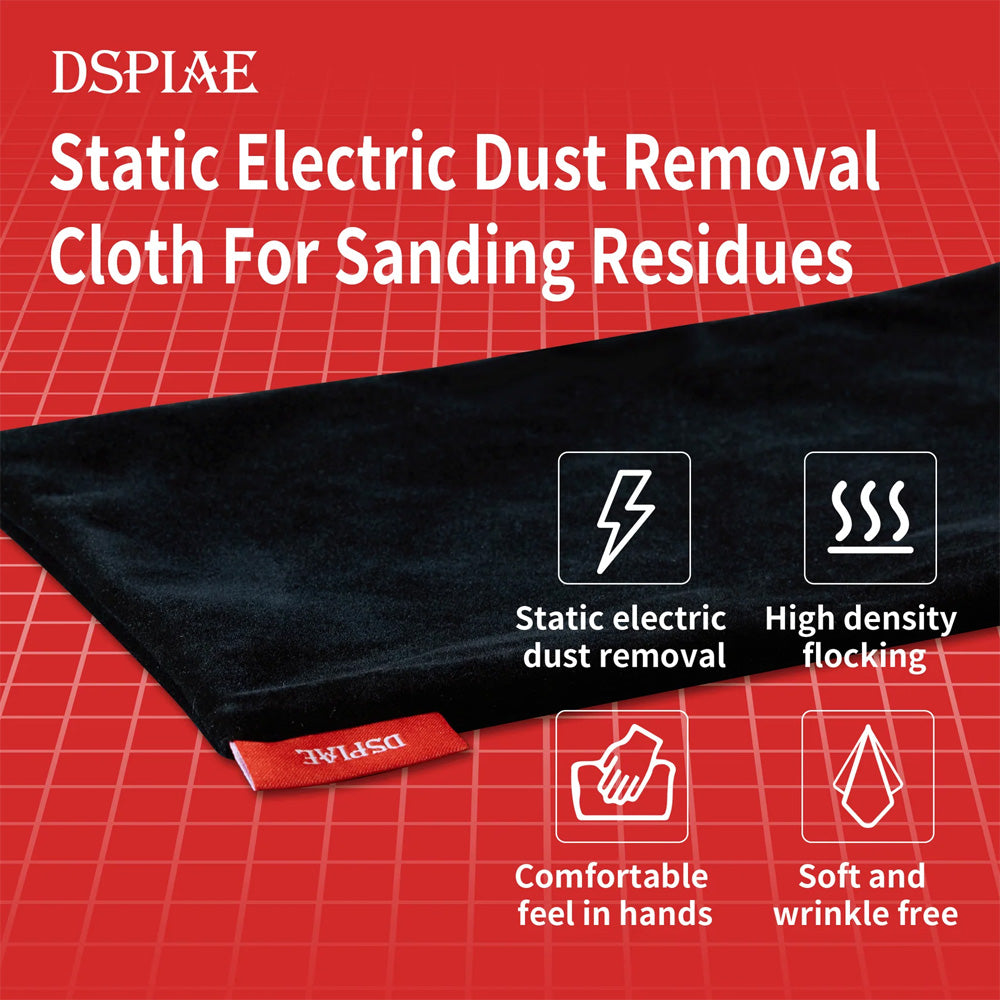 DSPIAE Static Electric Dust Removal Cloth for Sandpaper/File Cleaning DC-25