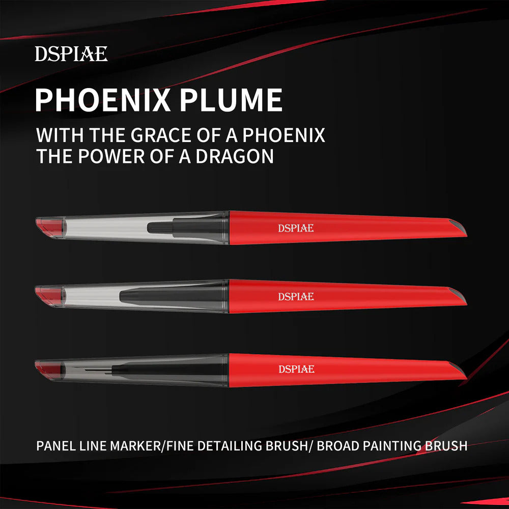 DSPIAE Flat Paint Brush Tips 3pcs Type II FBT-E02