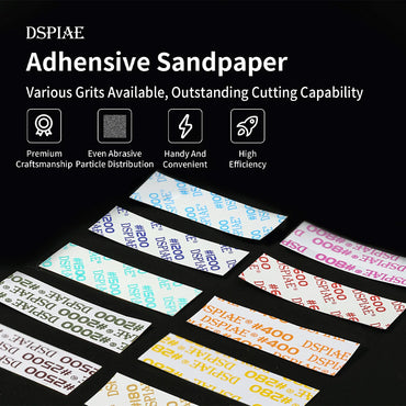 DSPIAE #1500 Pre-Cut Adhesive Sandpaper (10 Strips) MSP-1500