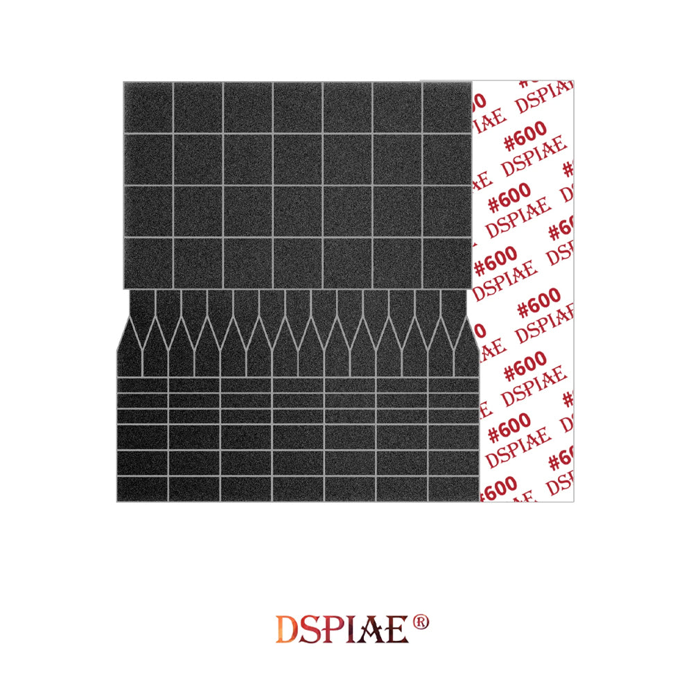 DSPIAE #600 Sandpaper for ES-A Flat Sanding Heads (5 Sheets) SP-ES06