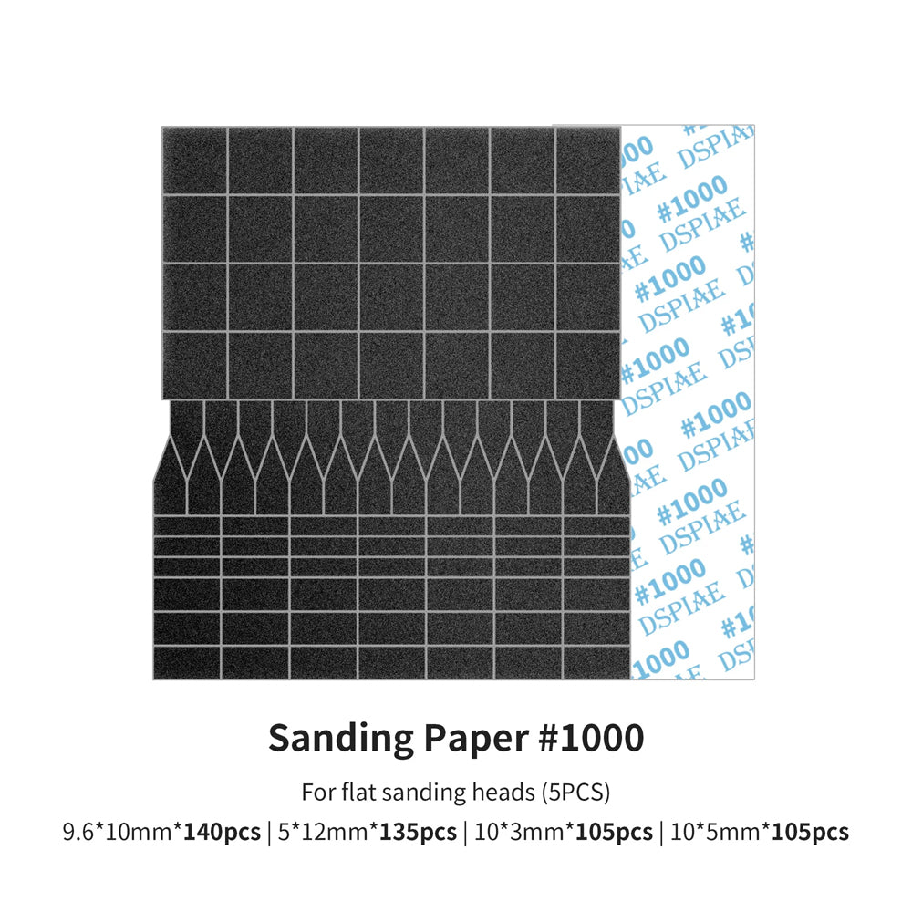 DSPIAE #1000 Sandpaper for ES-A Flat Sanding Heads (5 Sheets) SP-ES10