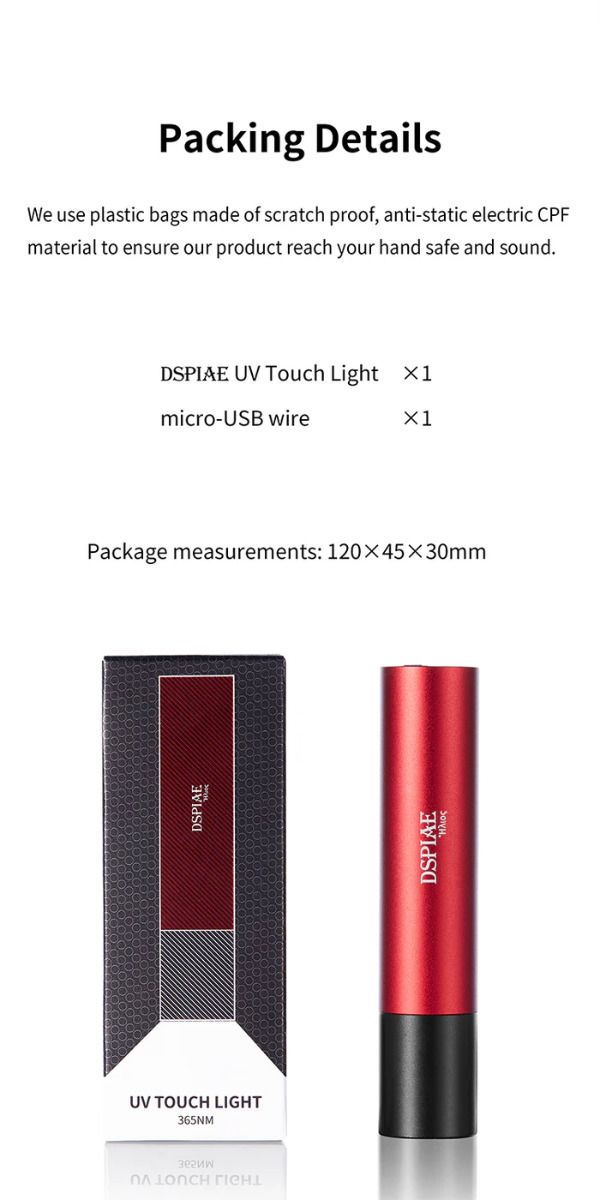 DSPIAE Ultraviolet Flashlight UV-T