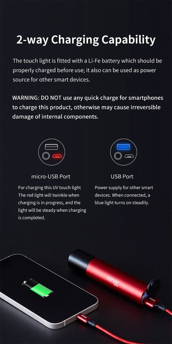 DSPIAE Ultraviolet Flashlight UV-T