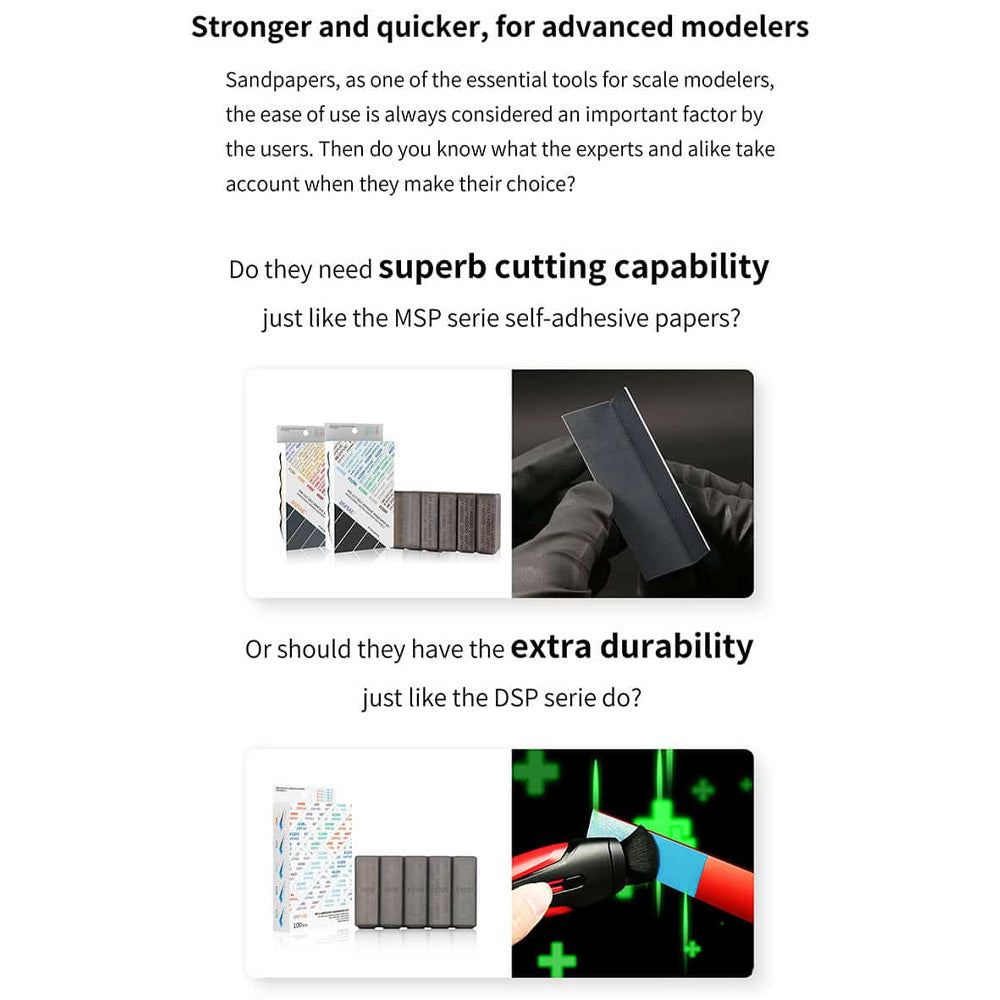 DSPIAE #400 Premium Composite Adhesive Sandpaper (30pcs) XSP-400