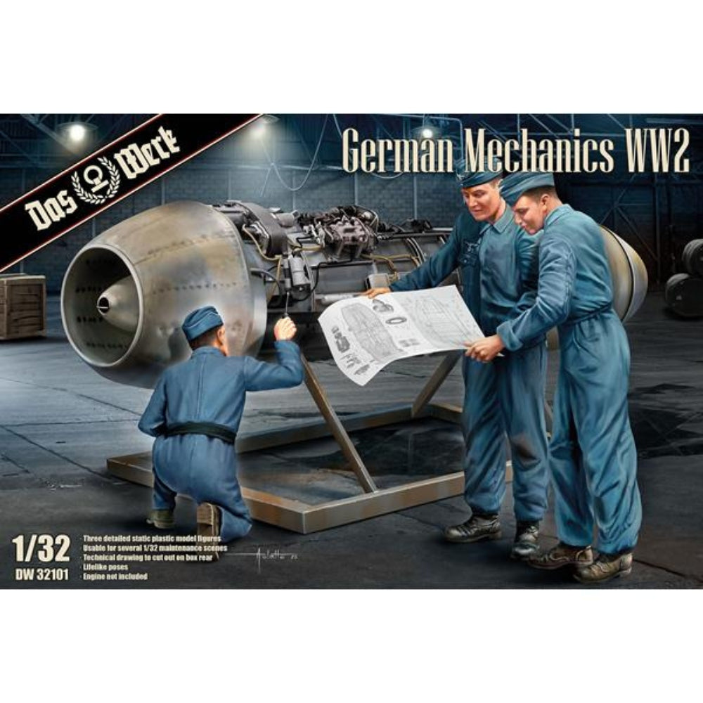 Das Werk 32101 German Mechanics WW2 / Mechaniker Figures 1:32 Model Kits
