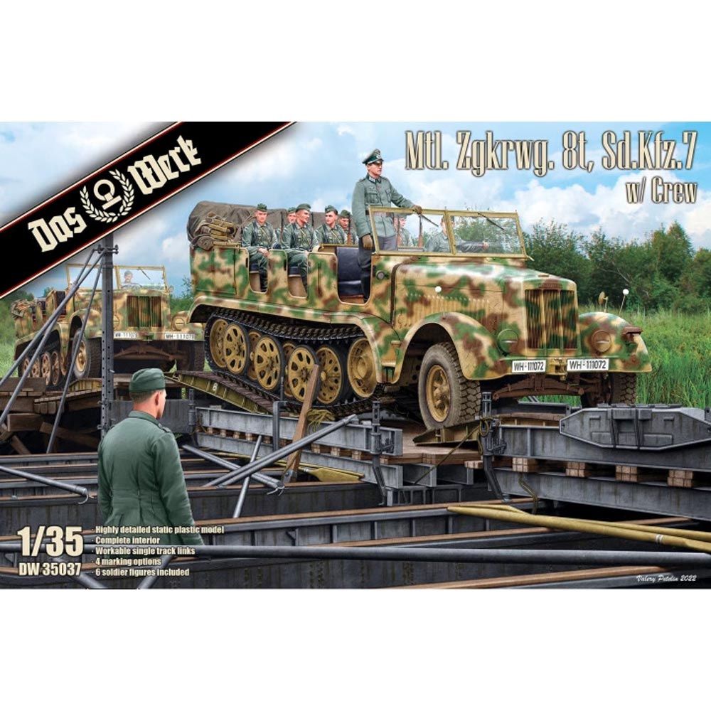 Das Werk 35037 Mtl. Zgkrwg. 8t Sd.Kfz.7 Half Track w/Crew 1:35 Model Kit