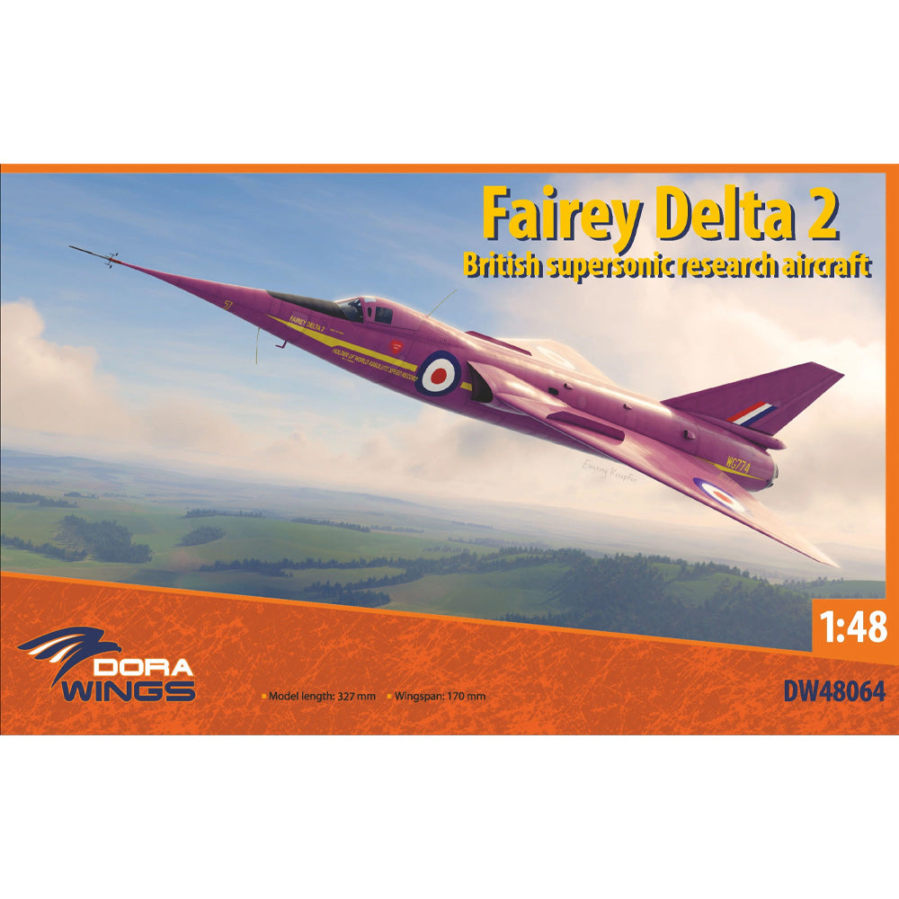 Dora Wings 48064 Fairey Delta 2 British Supersonic Aircraft 1:48 Model Kit