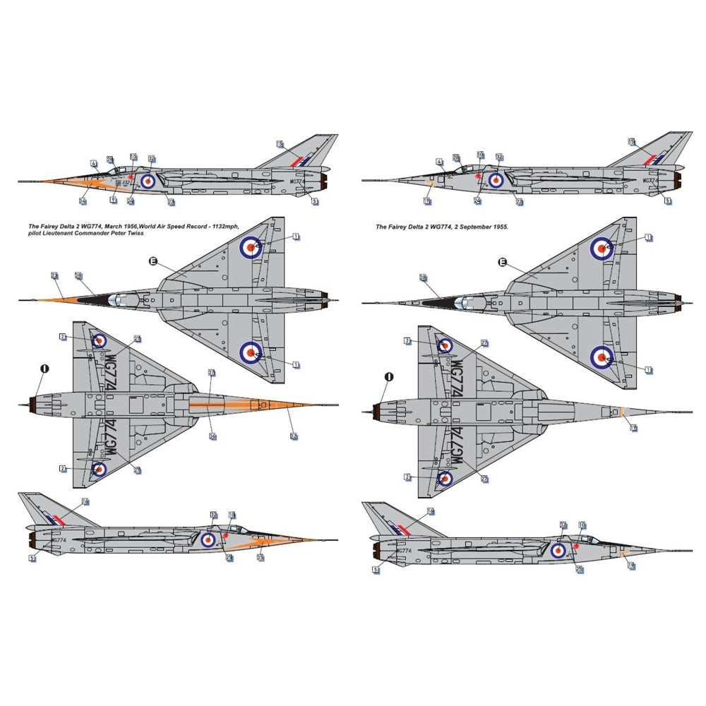 Dora Wings 48064 Fairey Delta 2 British Supersonic Aircraft 1:48 Model Kit