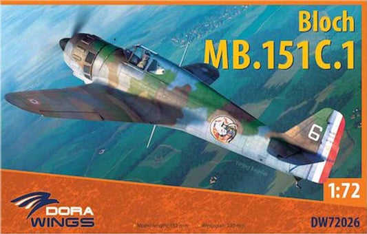 Dora Wings 72026 Bloch MB.151C.1 1:72 Aircraft Model Kit