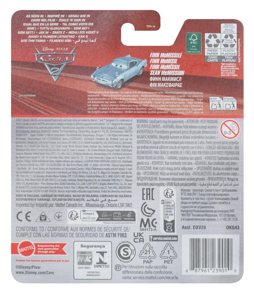 Disney Pixar Cars: Finn McMissile Diecast Car DKG43