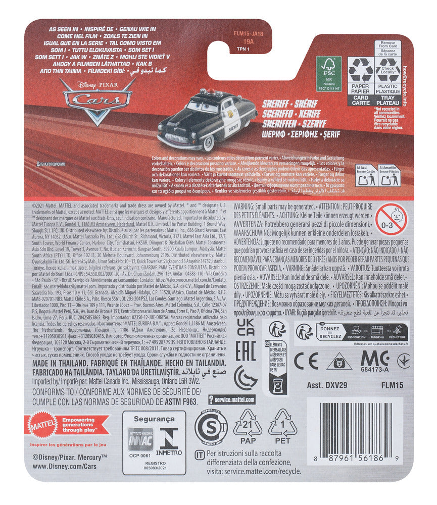 Disney Pixar Cars Sheriff Diecast Car FLM15