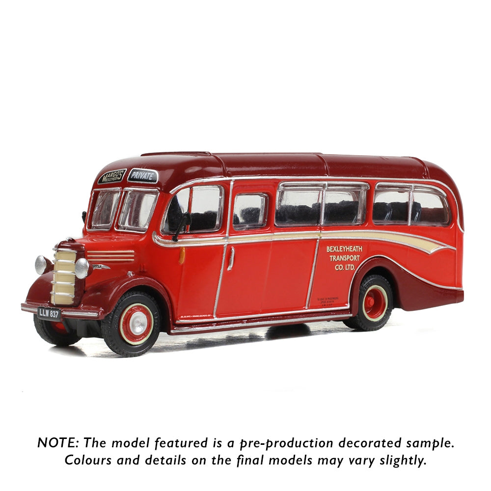 EFE E20141 Bedford OB Coach LLW837 Margo's of Bexleyheath 1:76 Diecast